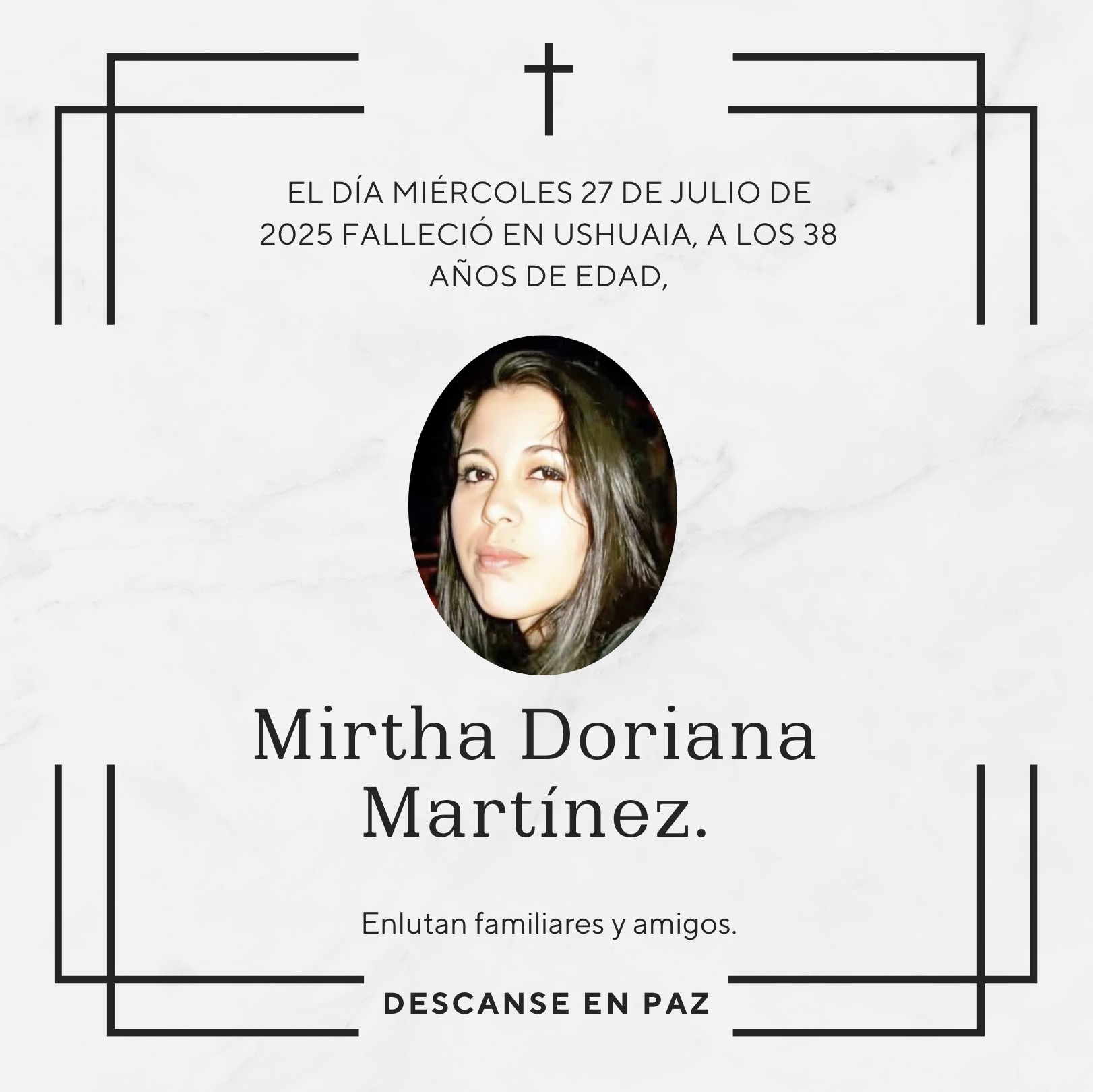 Fallecimiento | Mirtha Doriana Martínez